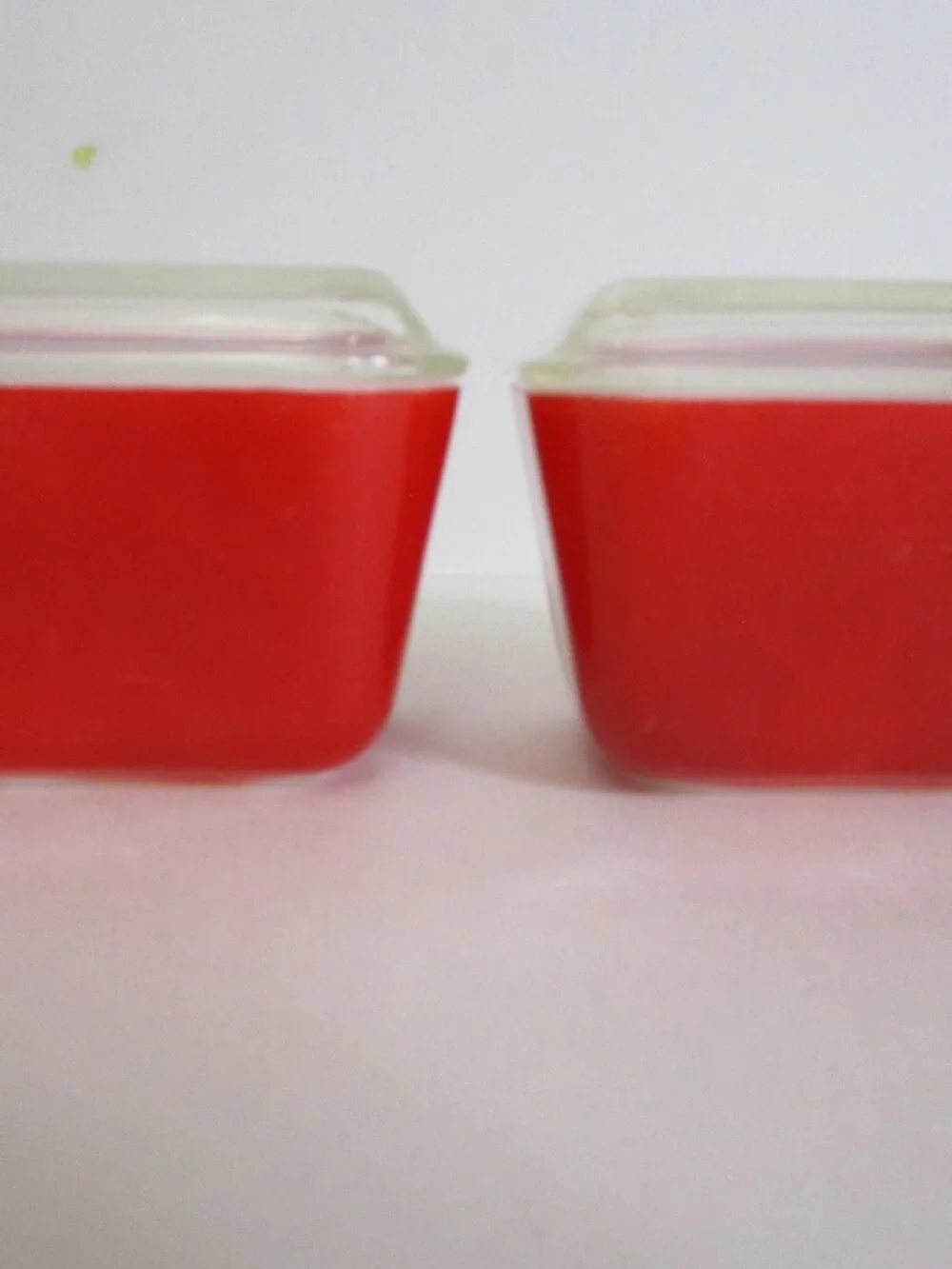 501 Fridgies Primary Red Ridge Top Lids USA Vintage 1950s